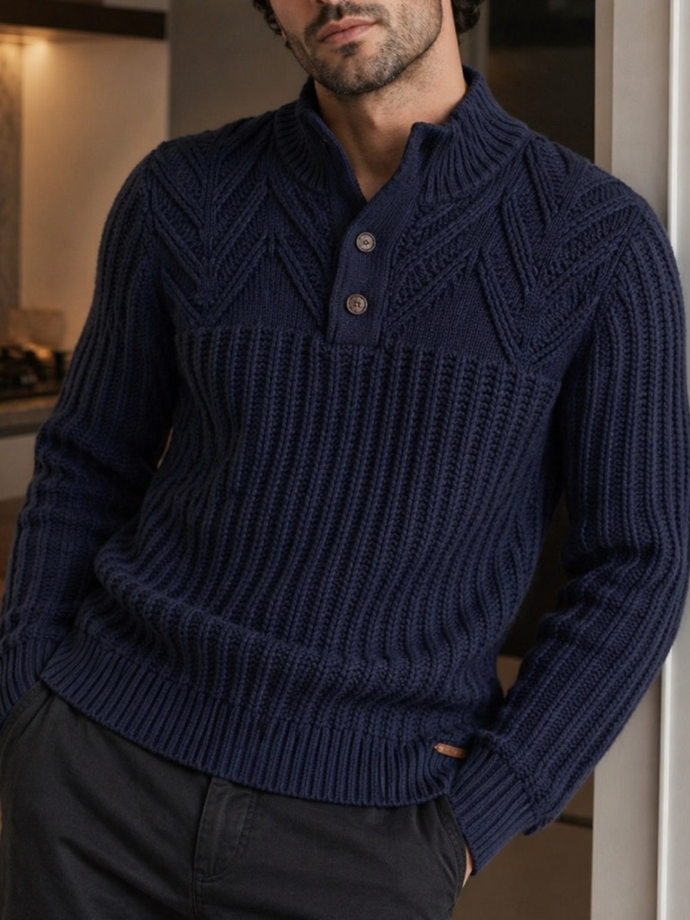 Ted Baker Glaston Navy Blue Sweater Mens Size TB5 US XL